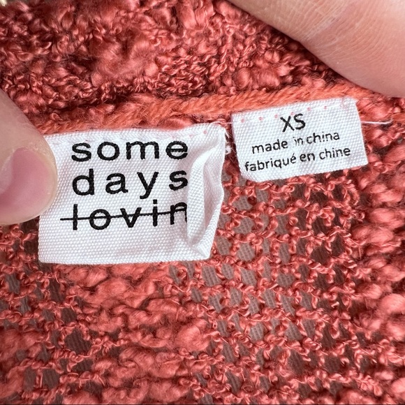 Like NEW-Somedays Lovin, V-neck Sweater, Long Back/Crop Front, See-Thru, XS - Picture 16 of 16